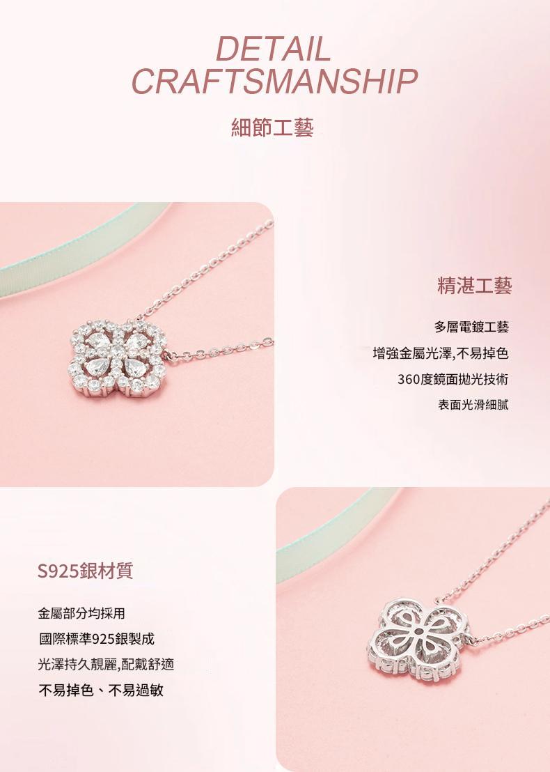 【四葉草滿鑽項鍊】