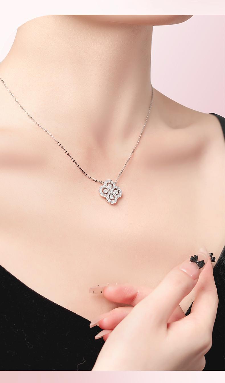 【四葉草滿鑽項鍊】